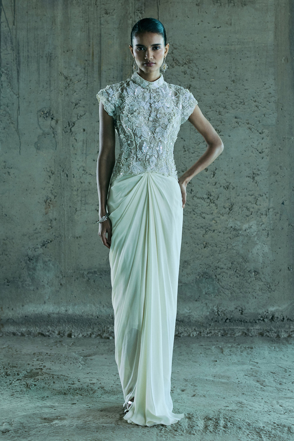 Ivory Top & Skirt Set