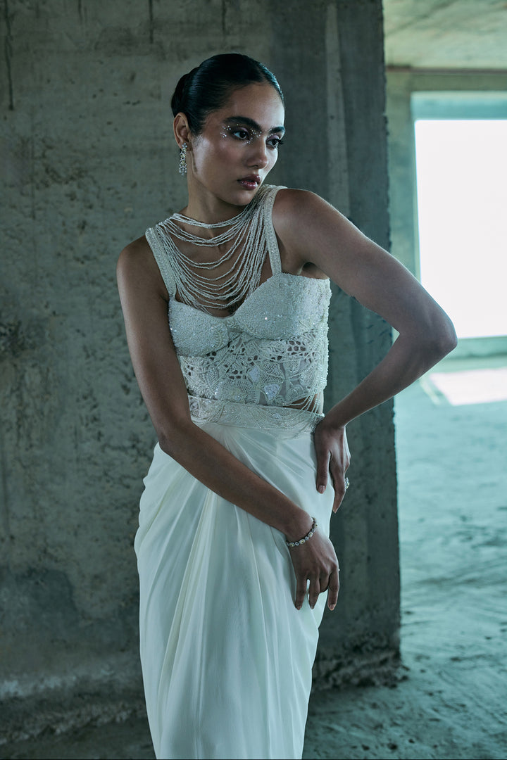 Ivory Top & Skirt Set