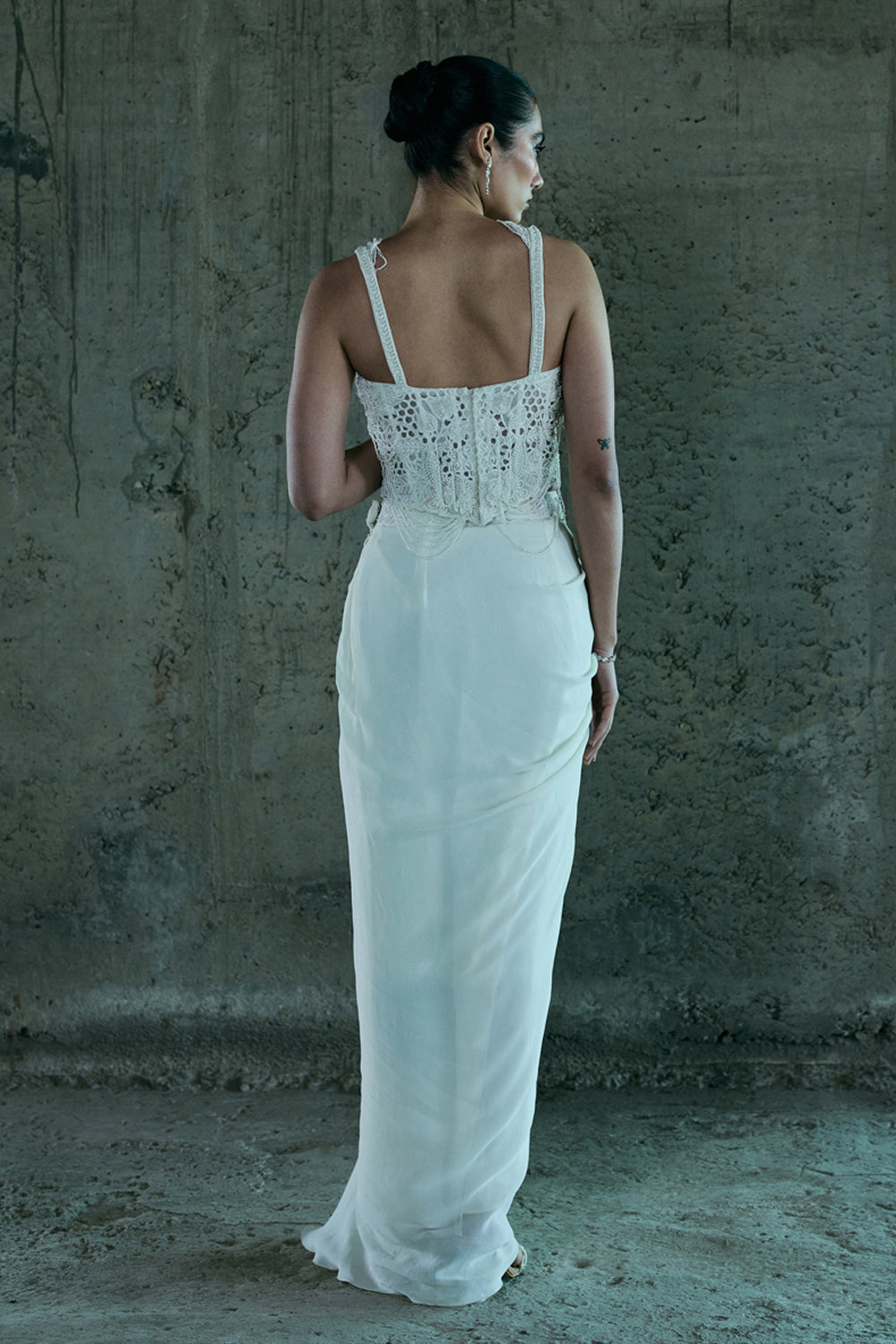 Ivory Top & Skirt Set