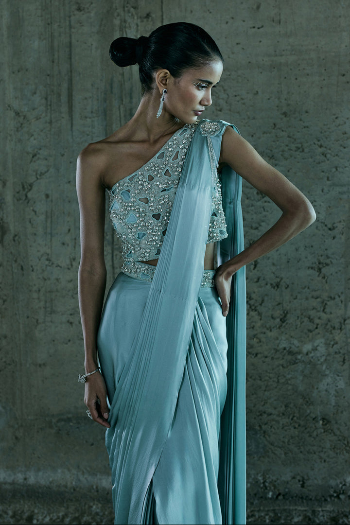 Ice Blue Saree