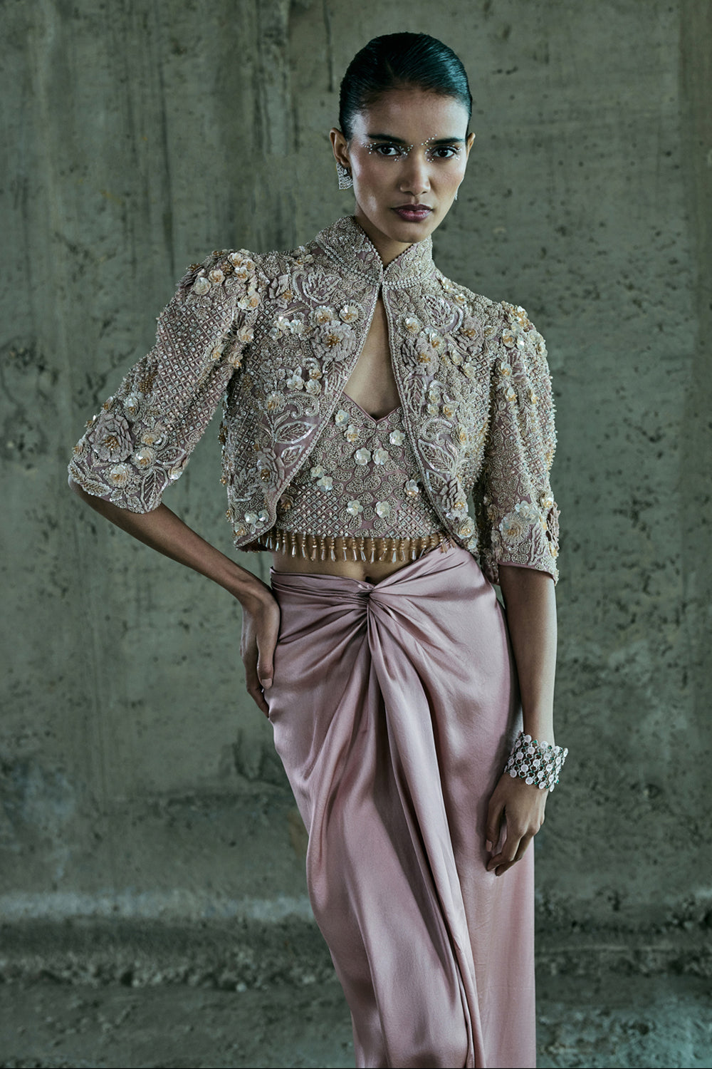 Rose Gold Jacket Set
