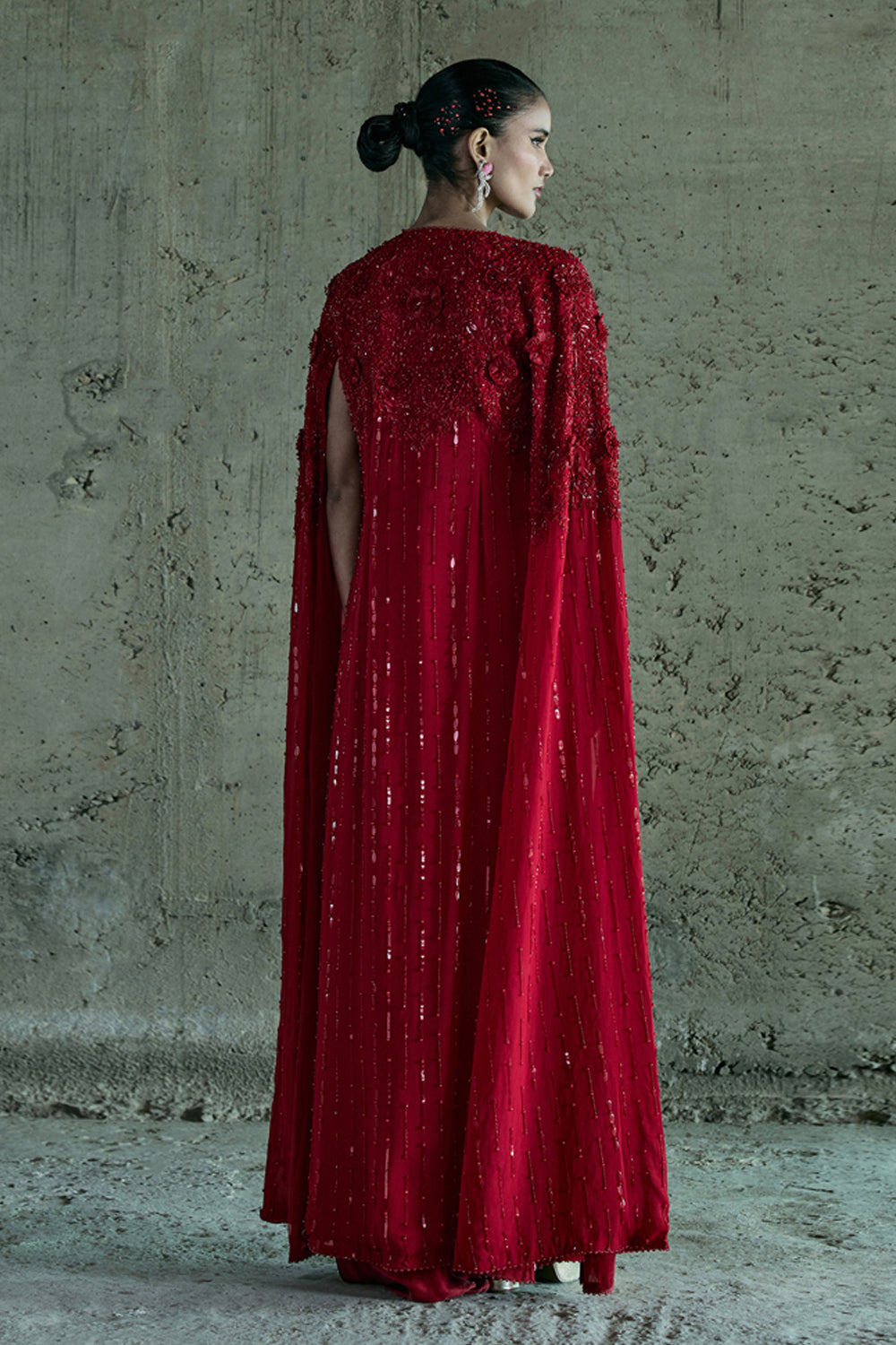 Red Jacket & Skirt Set
