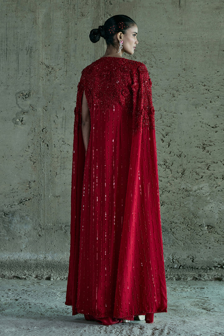 Red Jacket & Skirt Set