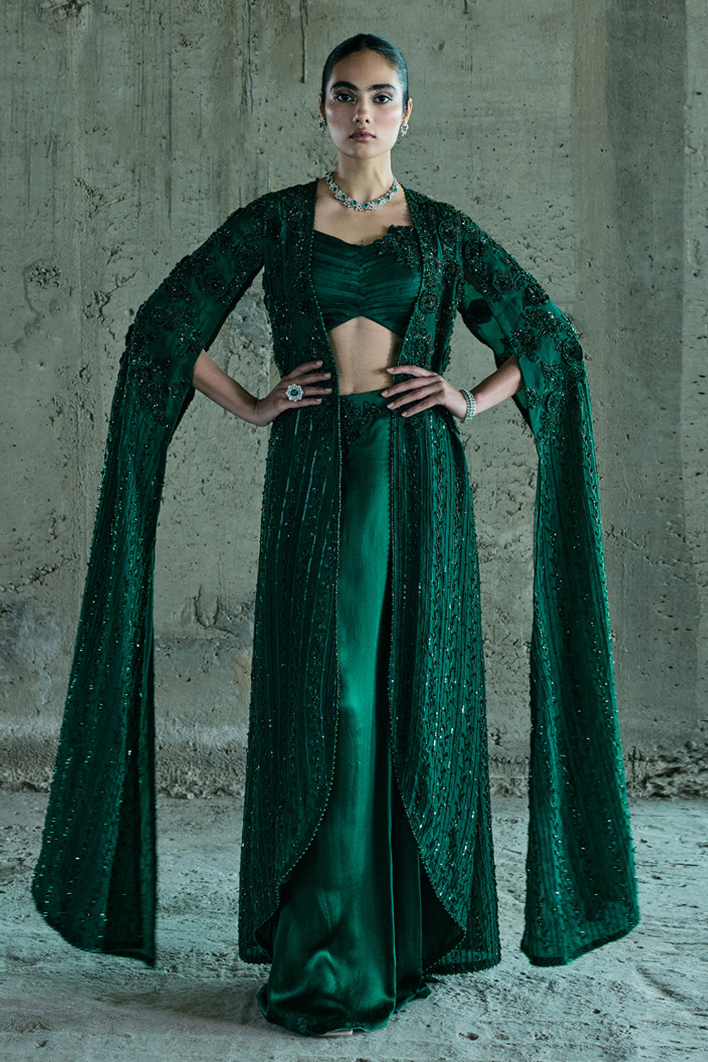 Emerald Green Jacket Set