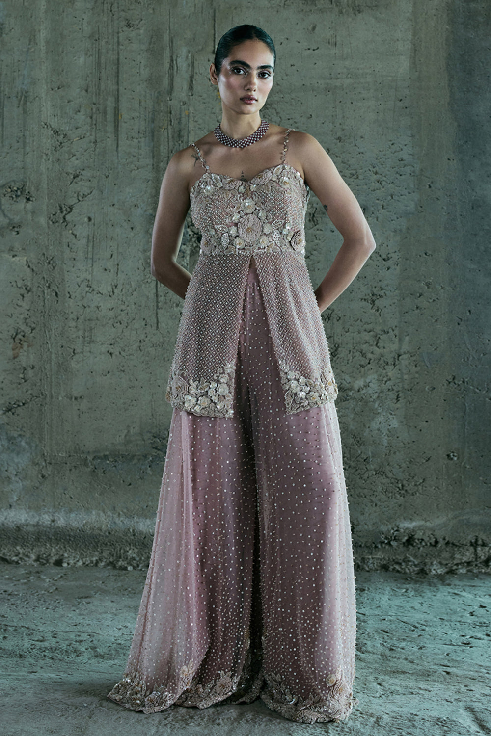 Rose Gold Sharara Set