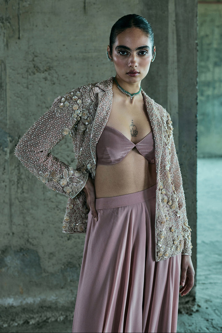 Rose Gold Jacket Set