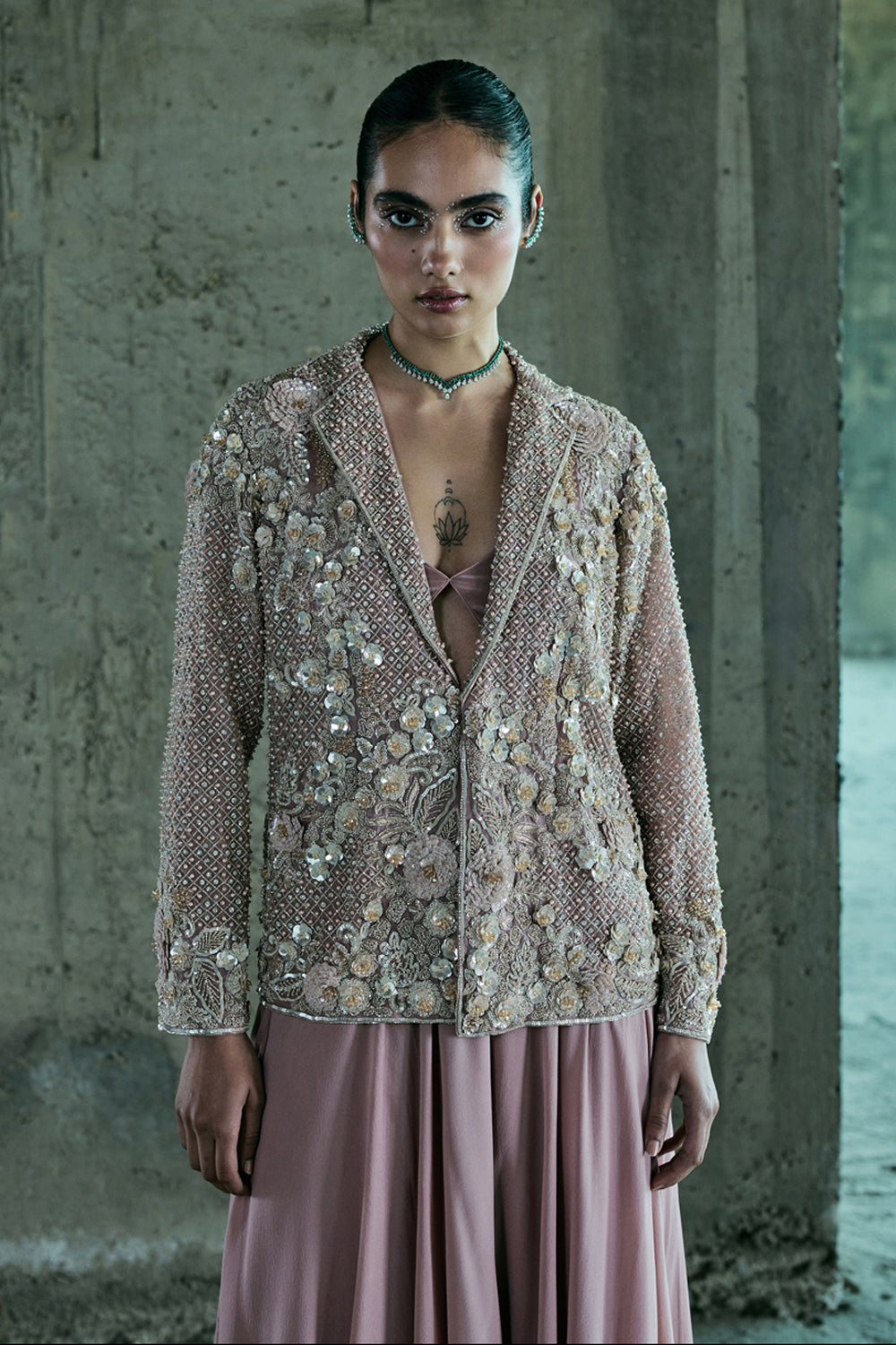 Rose Gold Jacket Set