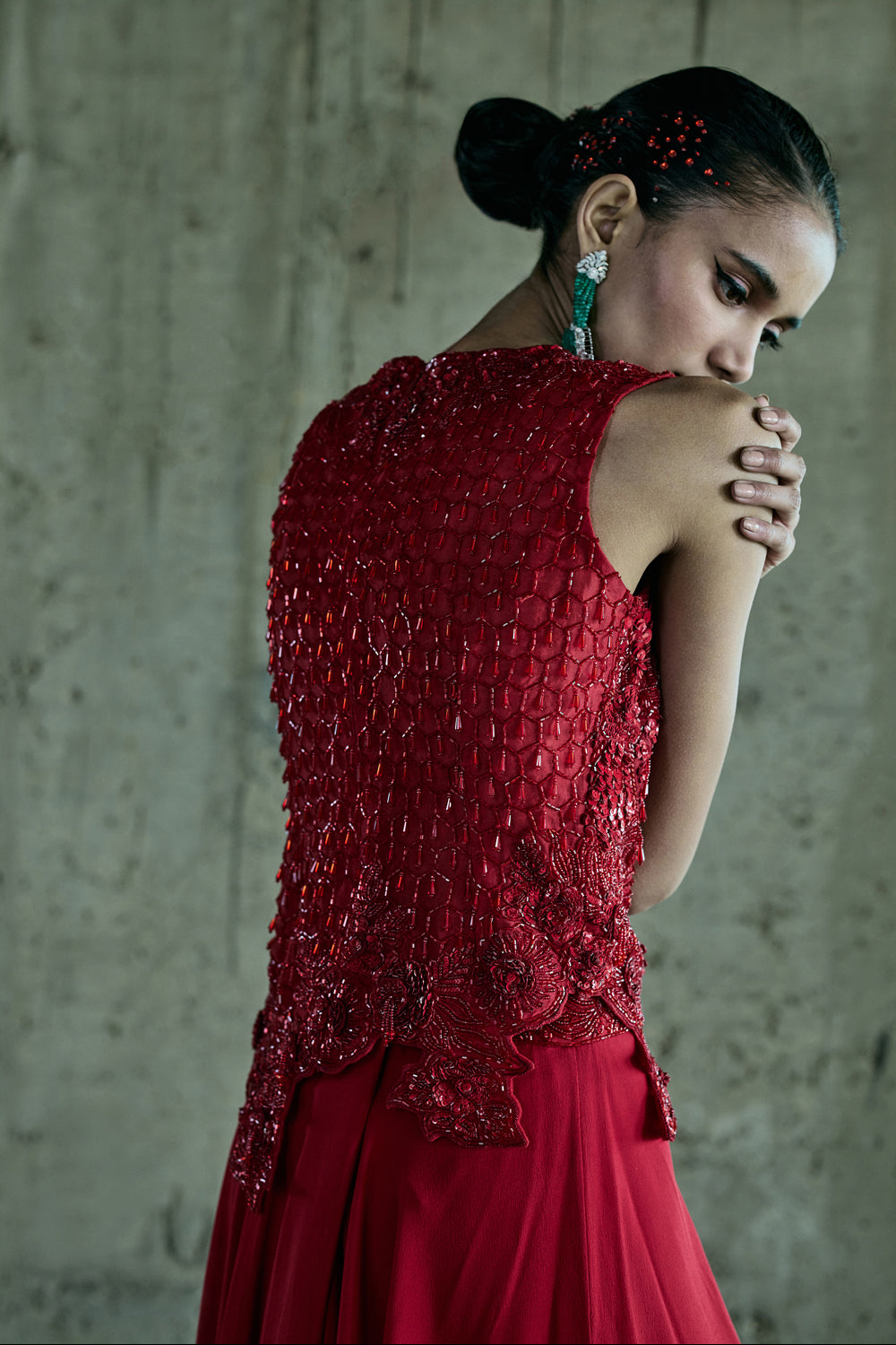 Red Top & Pants Set