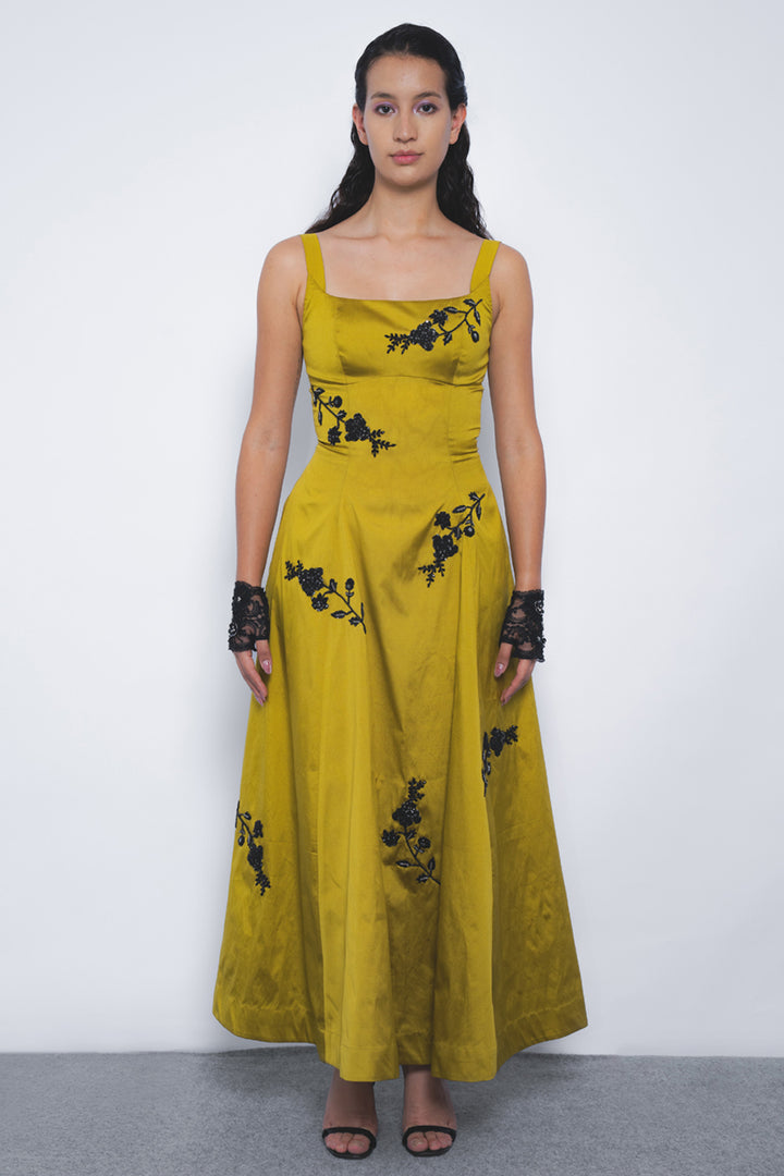 Kaika Embroidered Strap Dress