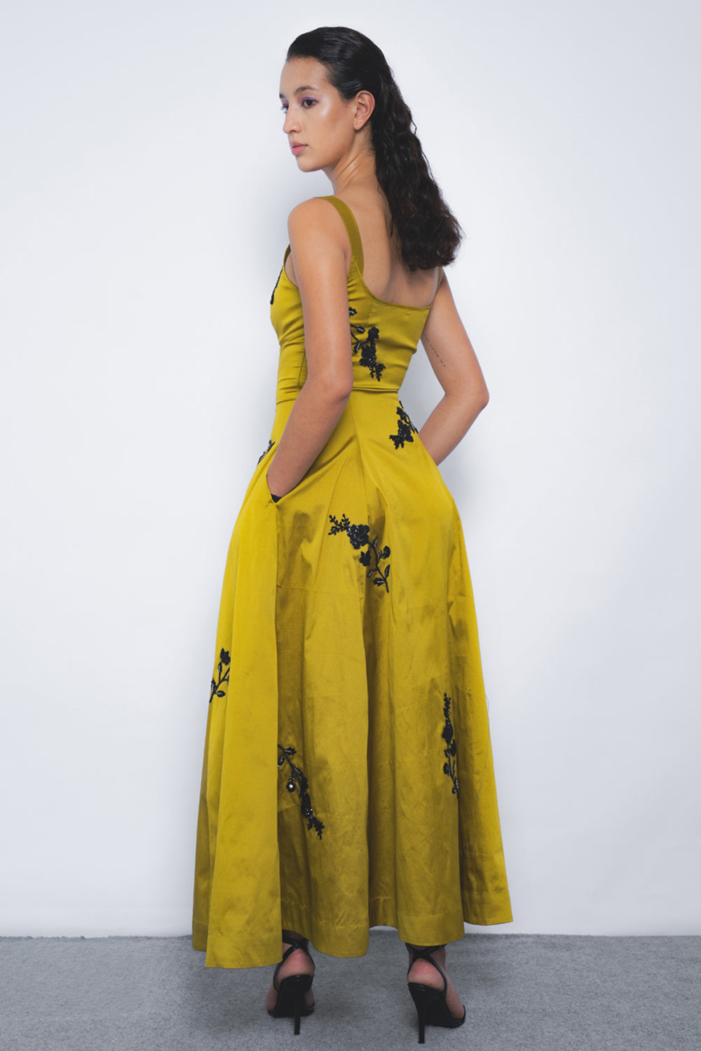 Kaika Embroidered Strap Dress