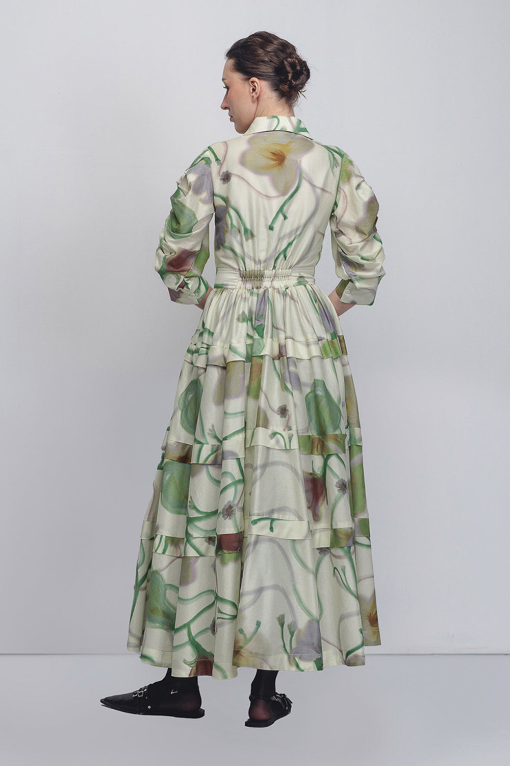 Paron Print Pleated Dress