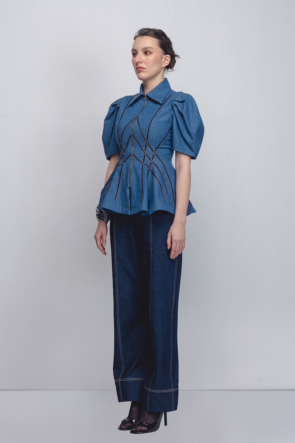 Spirale Denim Top