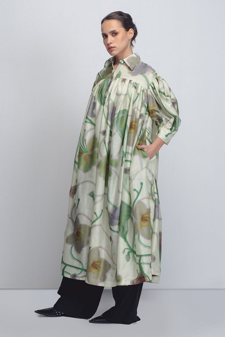 Paron Print Drop Shirt Dress