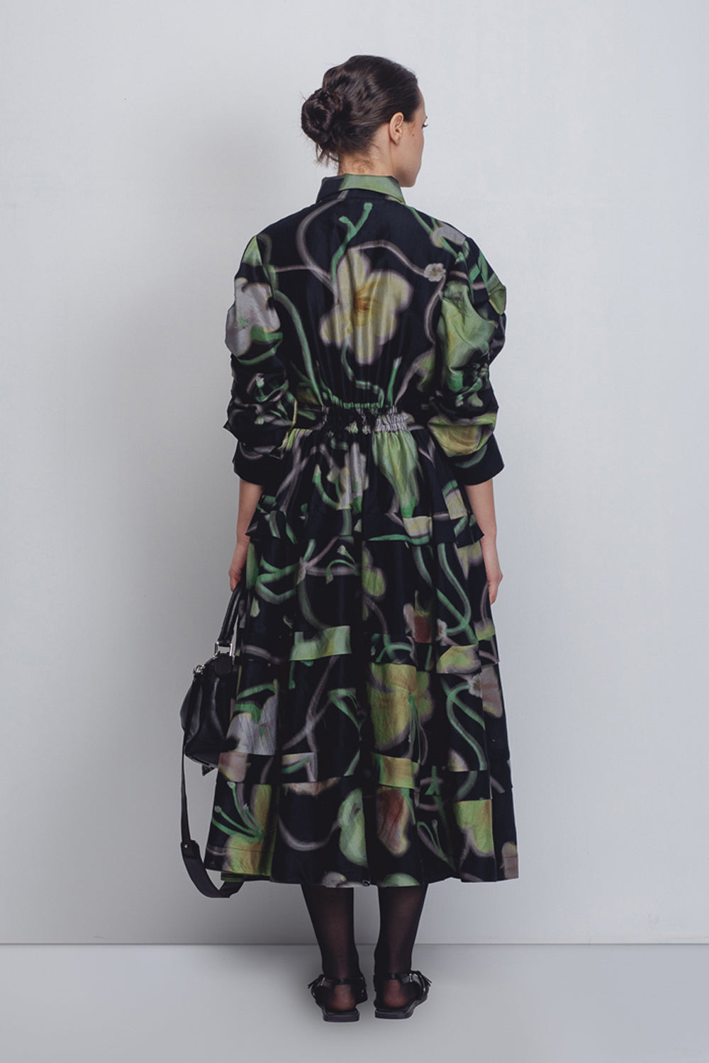 Paron Print Pleated Dress