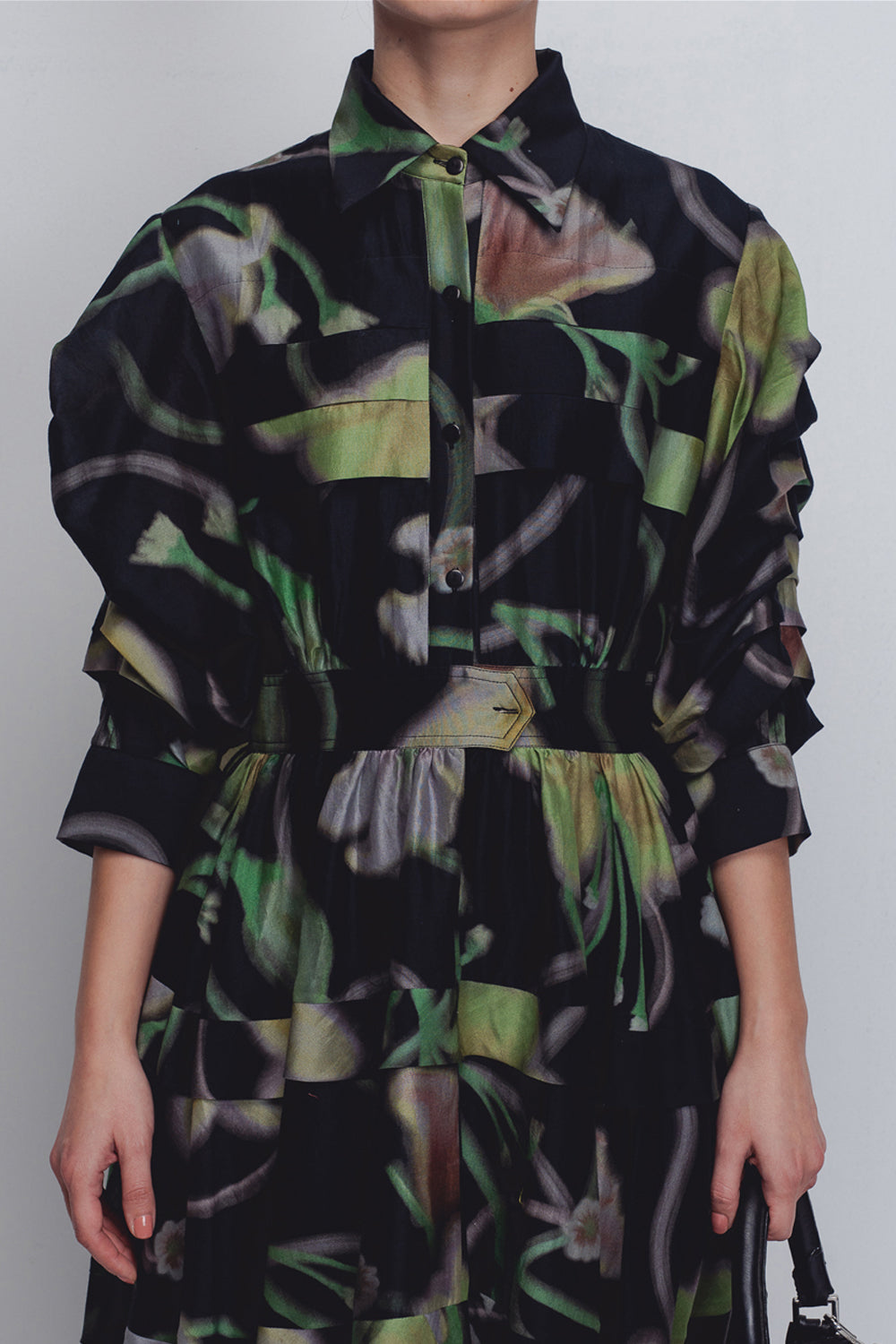 Paron Print Pleated Dress