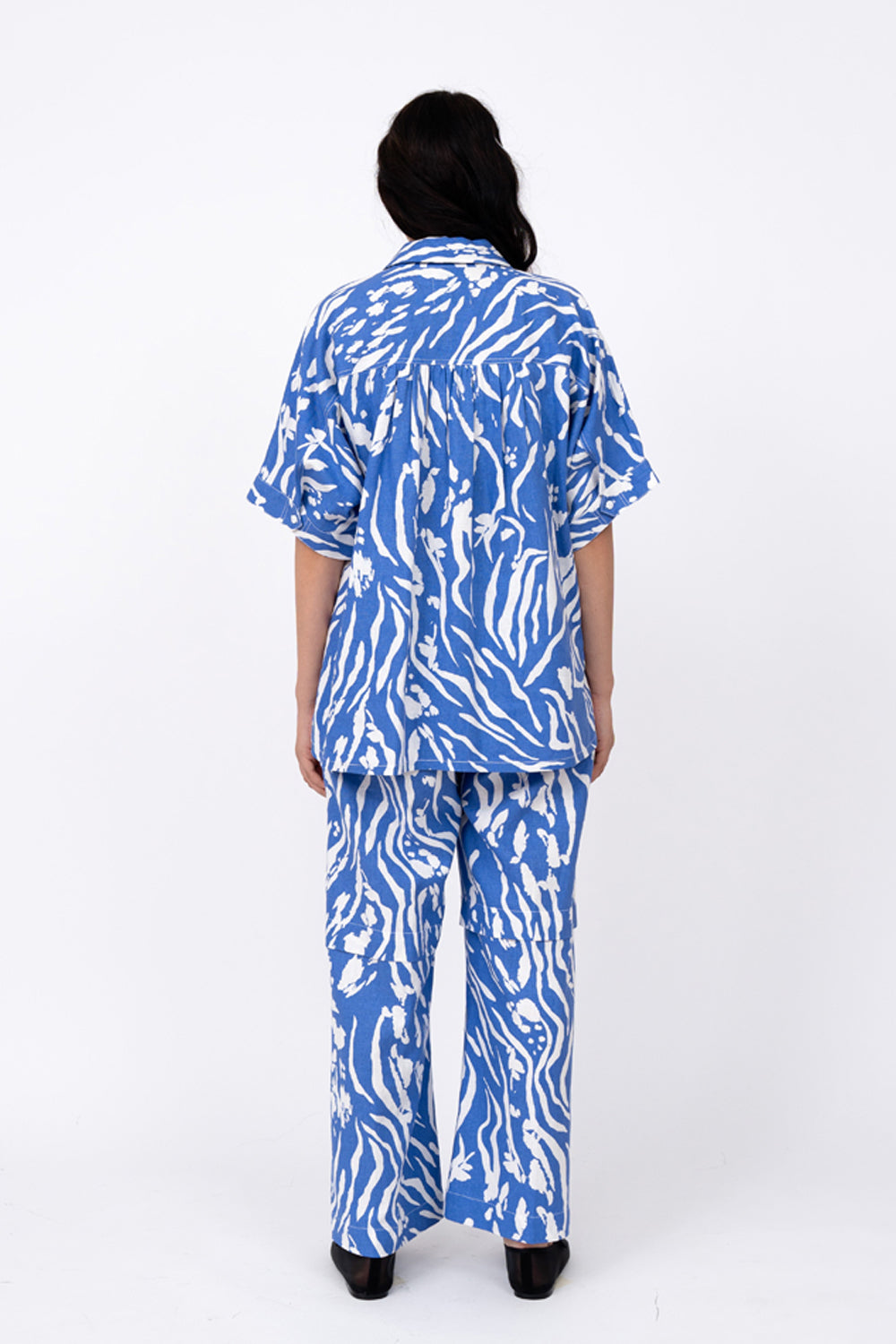 Blue Wave Pleated Day Pant