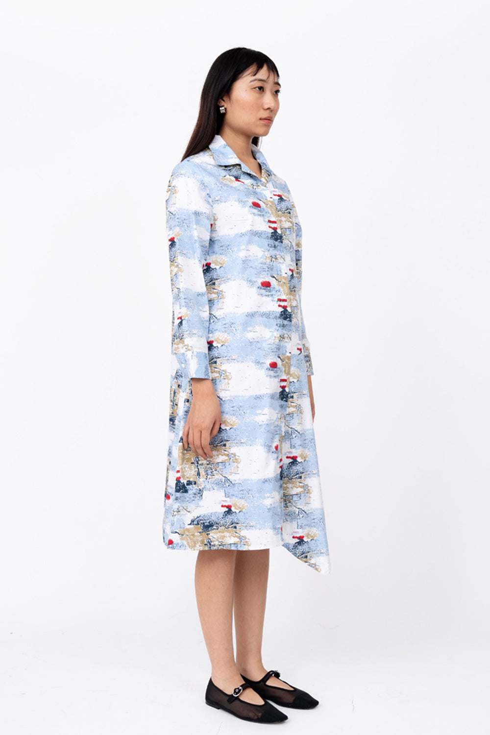 Abstract Canvas Slide Shirt Dress