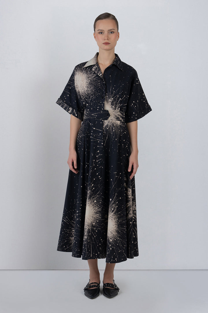 Sun Dress in Splatter Print