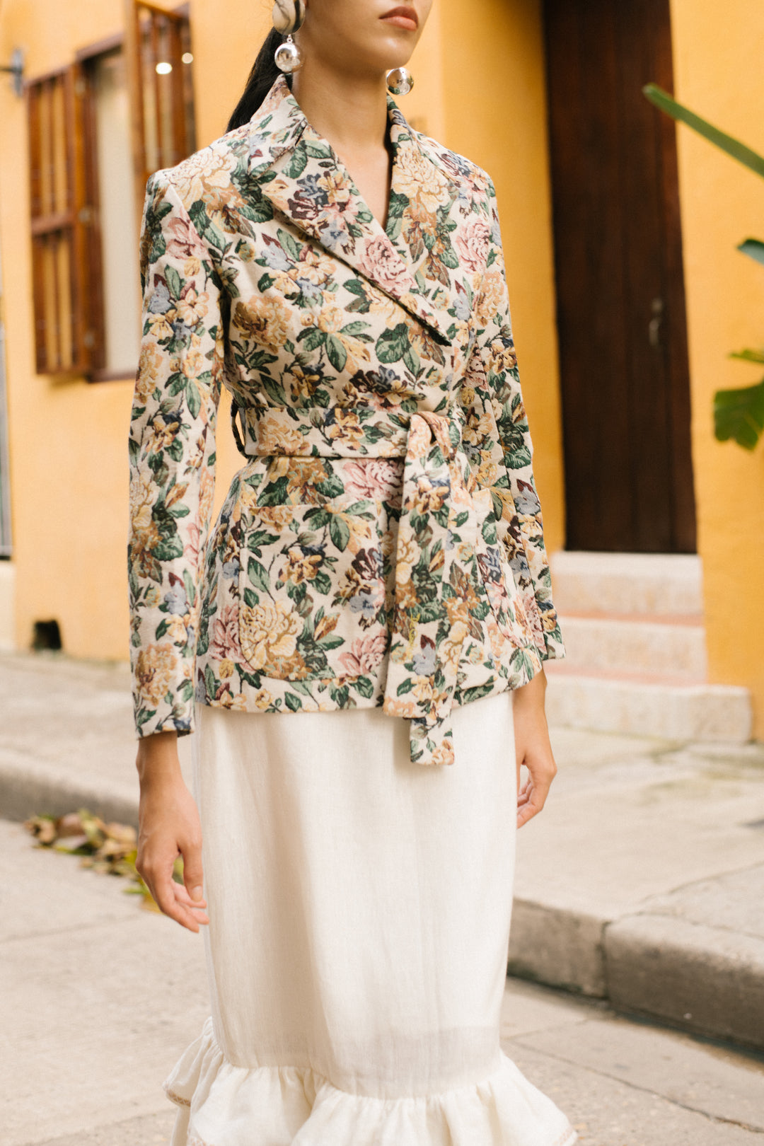 White Floral Jacket