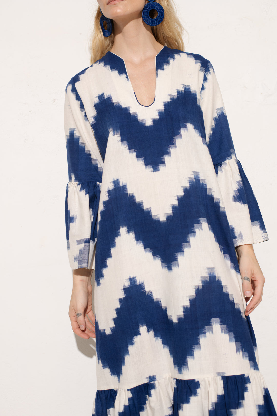 Viento Dress Zig Zag Royal Blue