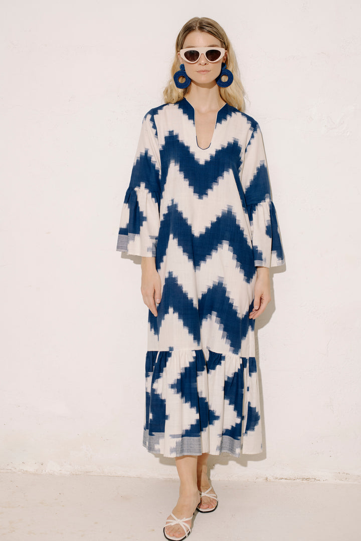 Viento Dress Zig Zag Royal Blue