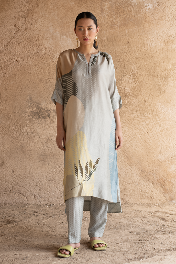 Light Grey Kurta Set