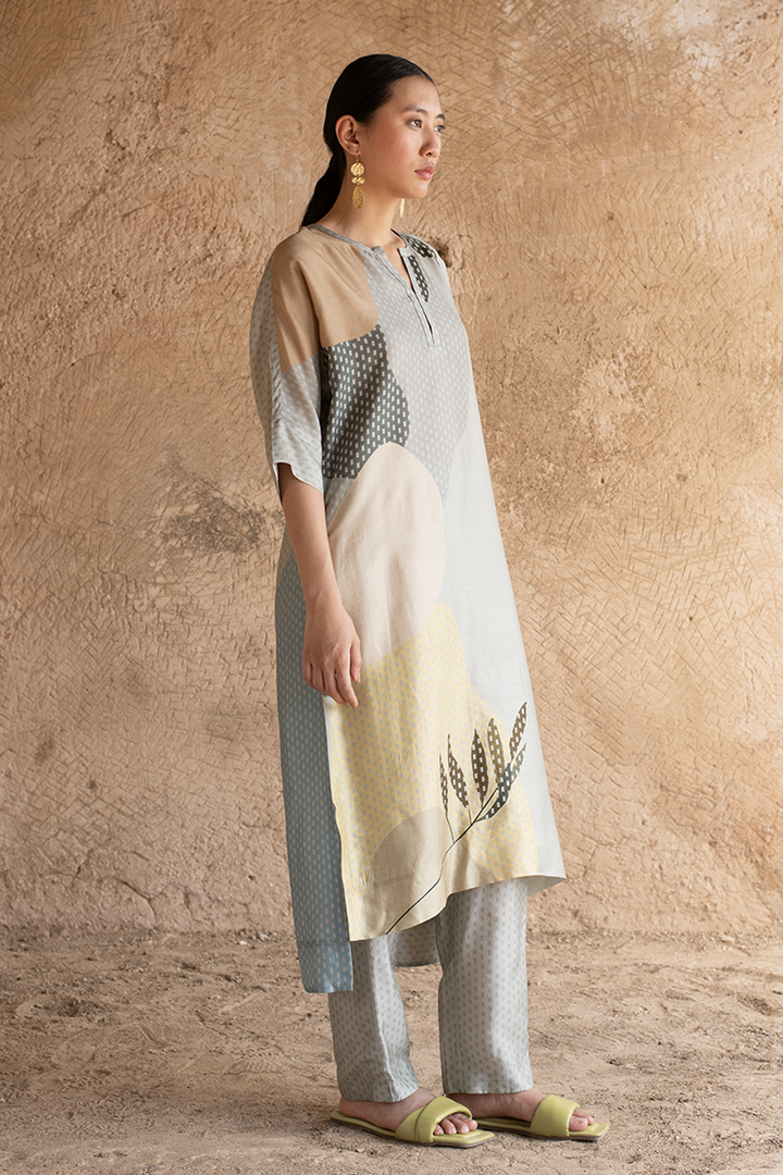 Light Grey Kurta Set