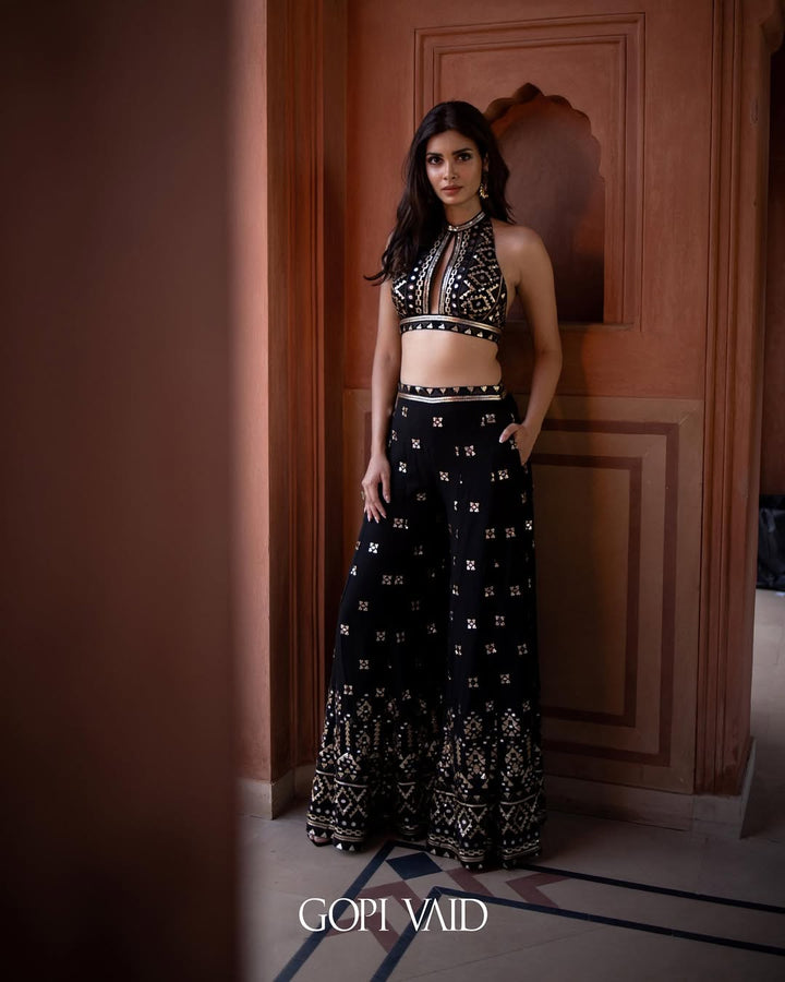 Diana in Sharara set with Blazer