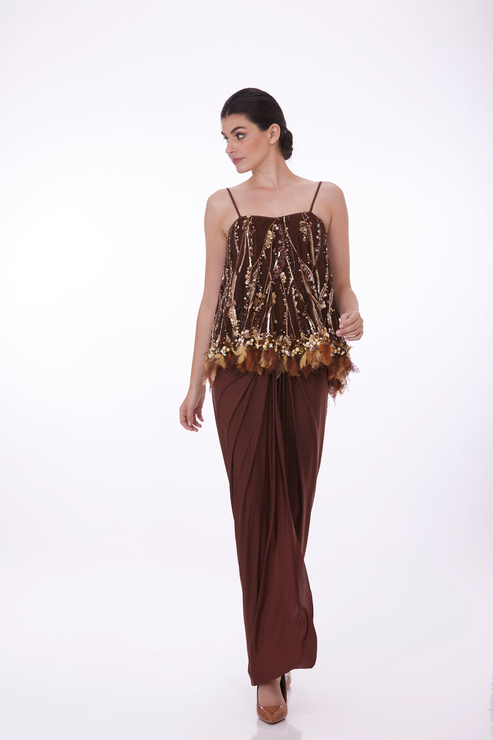 Chocolate Brown sequins camisole