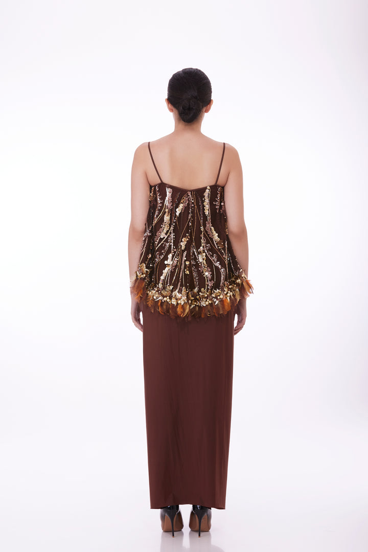 Chocolate Brown sequins camisole