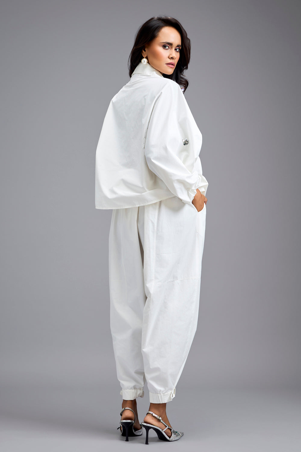 A Tapered Drop Crotch Pants