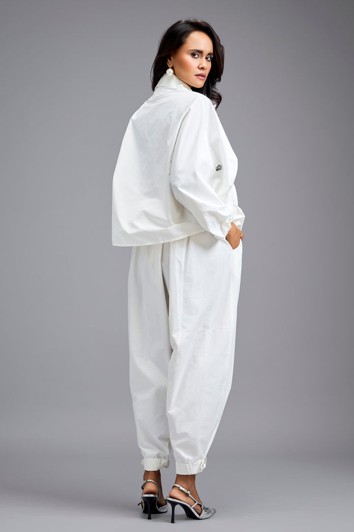 A Tapered Drop Crotch Pants