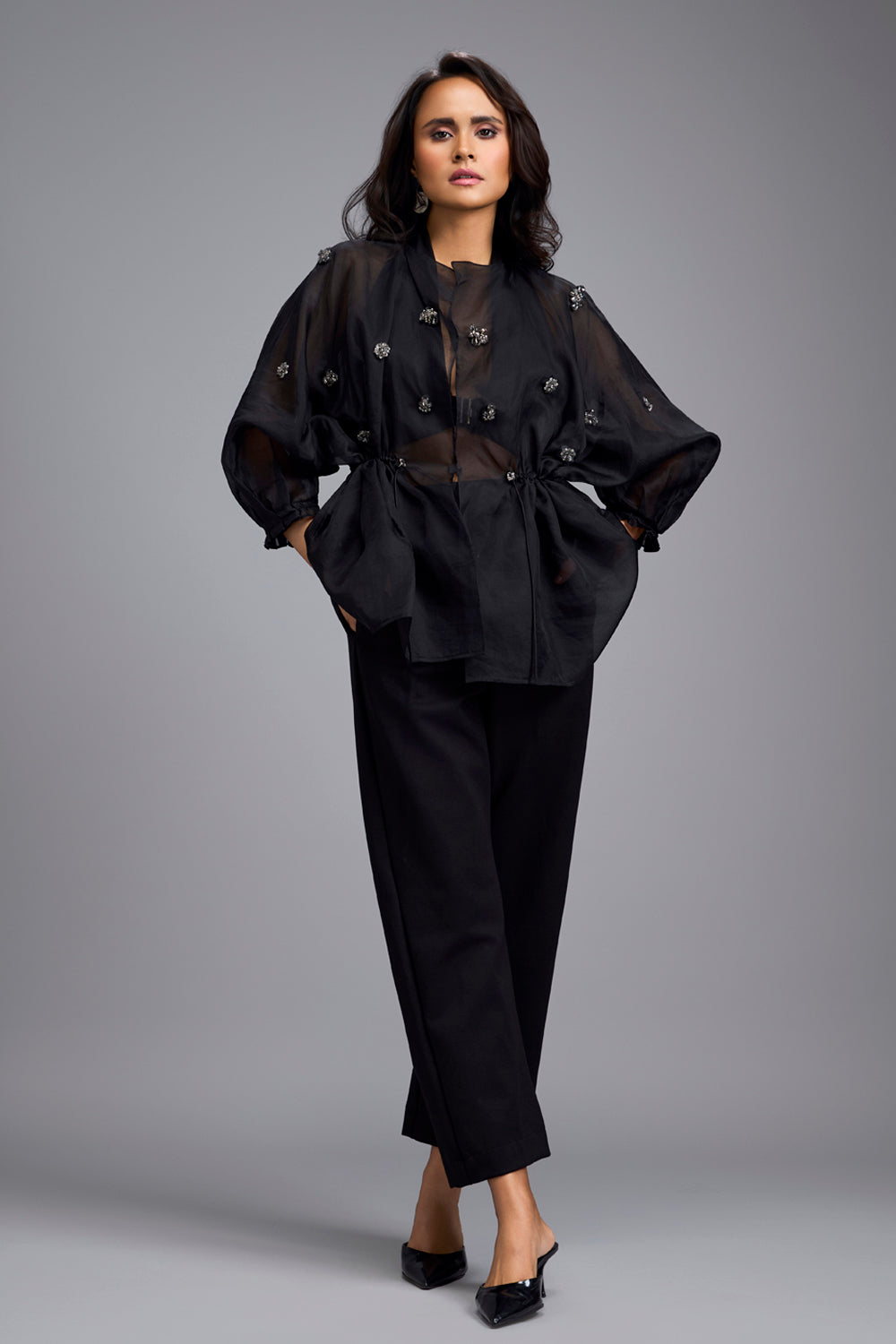 Black Embellished Top