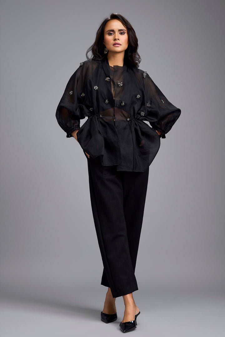 Black Embellished Top