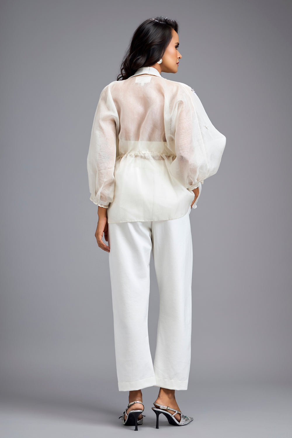 White Embellished Co-ord Set