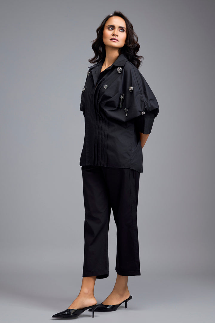 Black Embellished Shirt