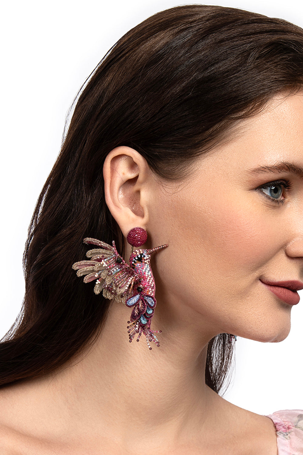 Hummingbird Fuchsia Earring