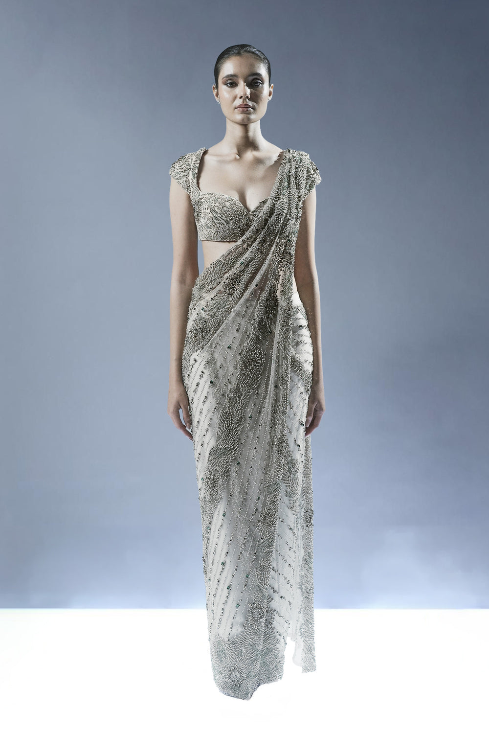 Aurora Cascade Saree