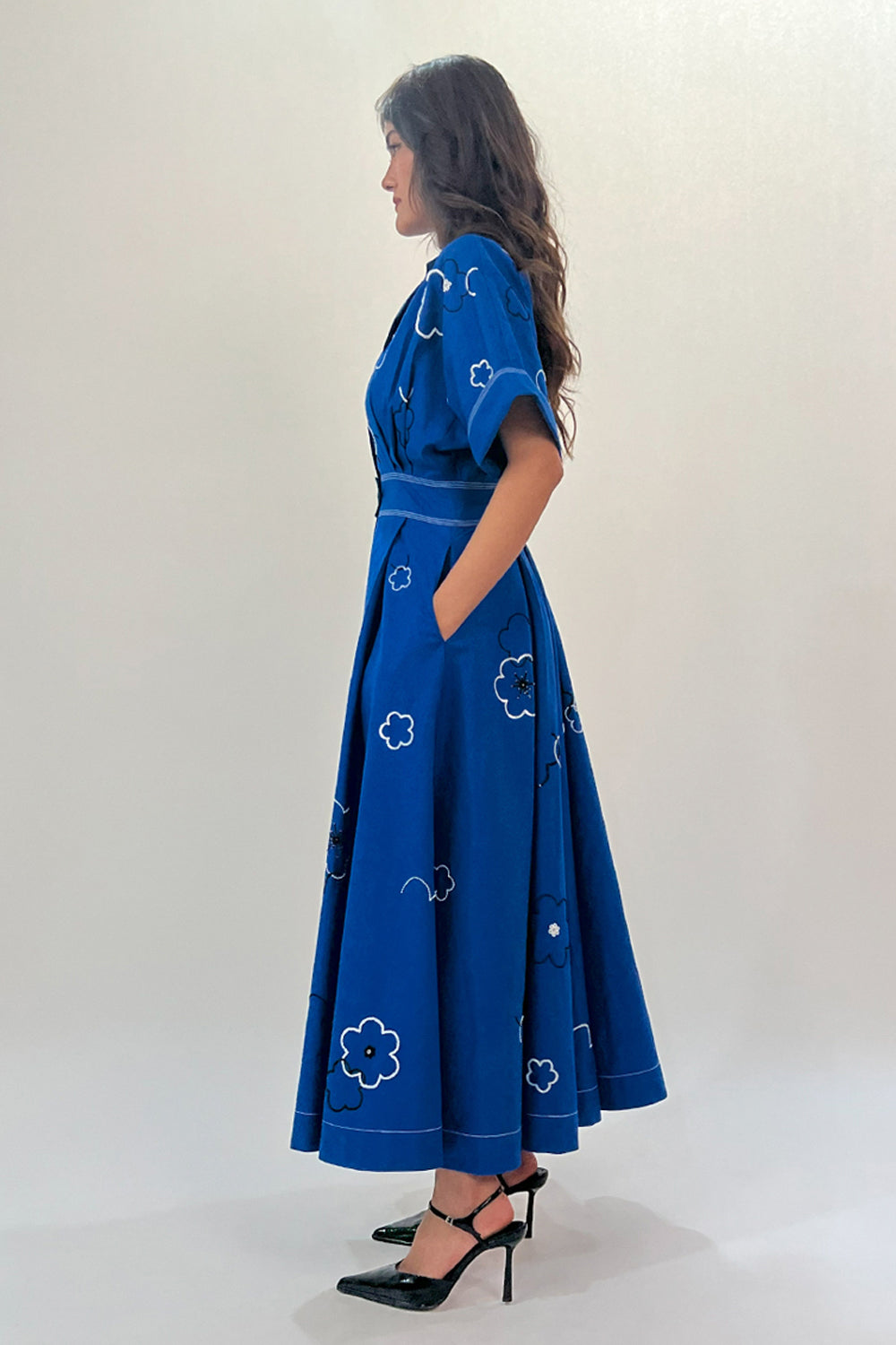 Ditsy Embroidered Sundress