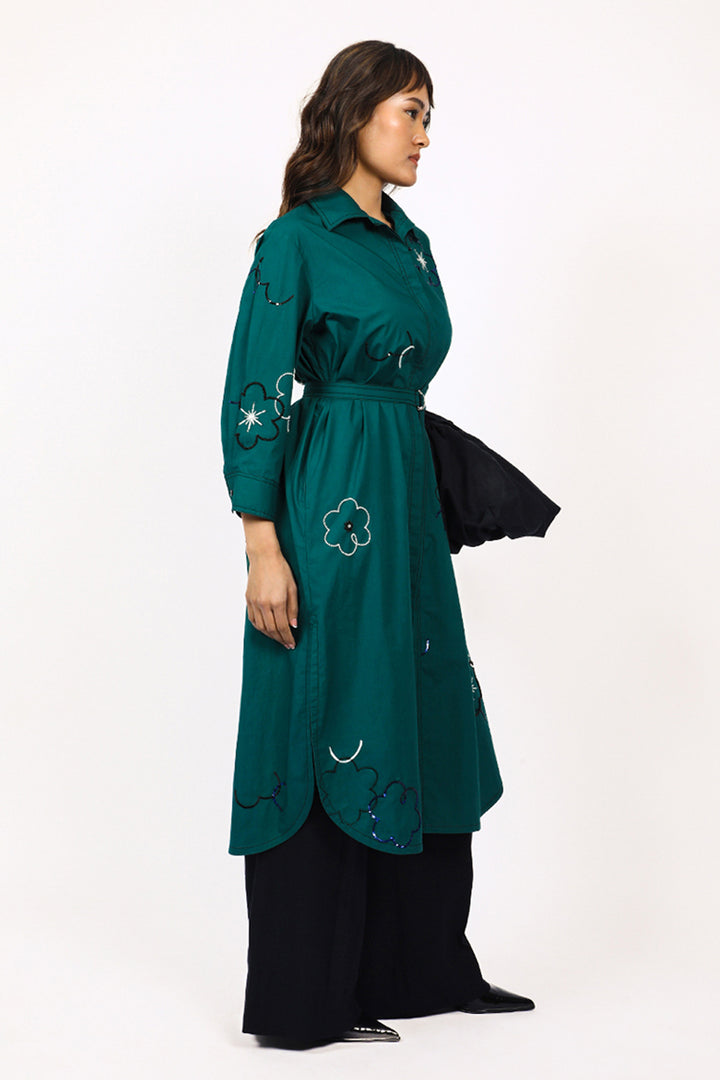 Ditsy Embroidered Fence Shirt