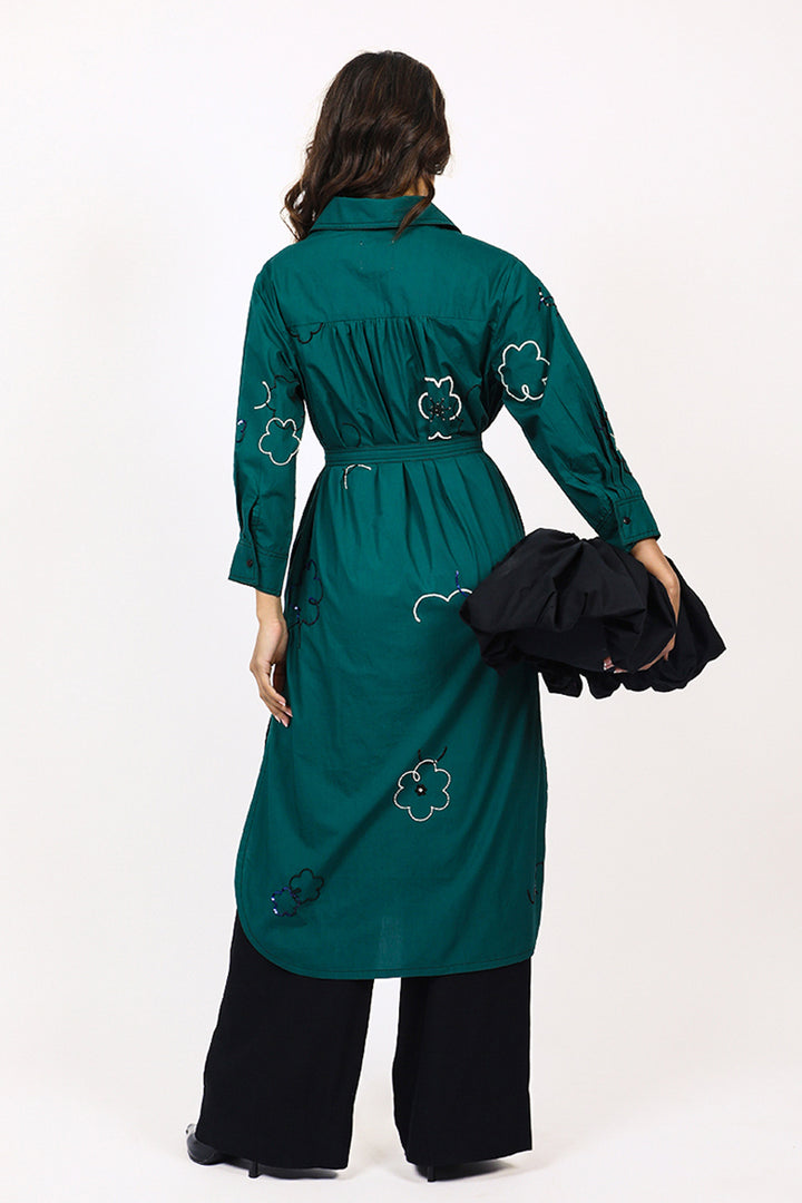 Ditsy Embroidered Fence Shirt