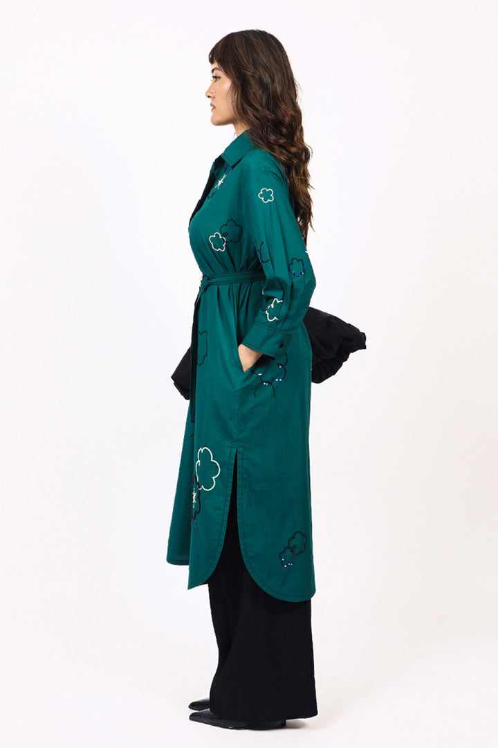 Ditsy Embroidered Fence Shirt