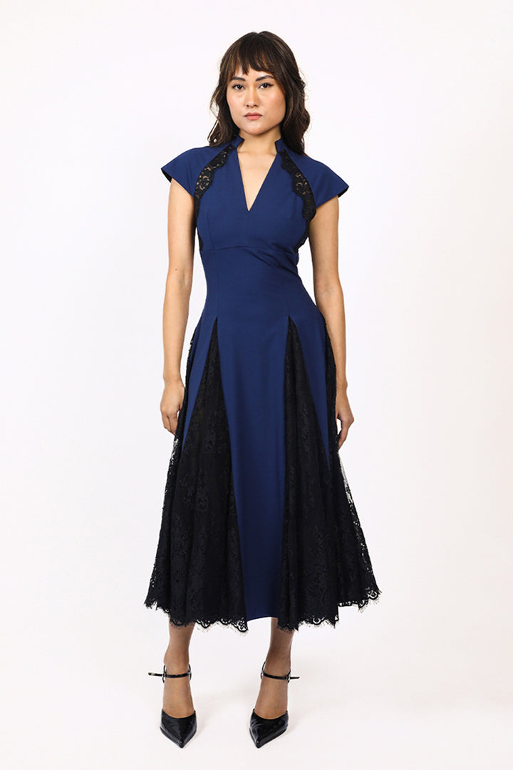 Lace Godet Dress