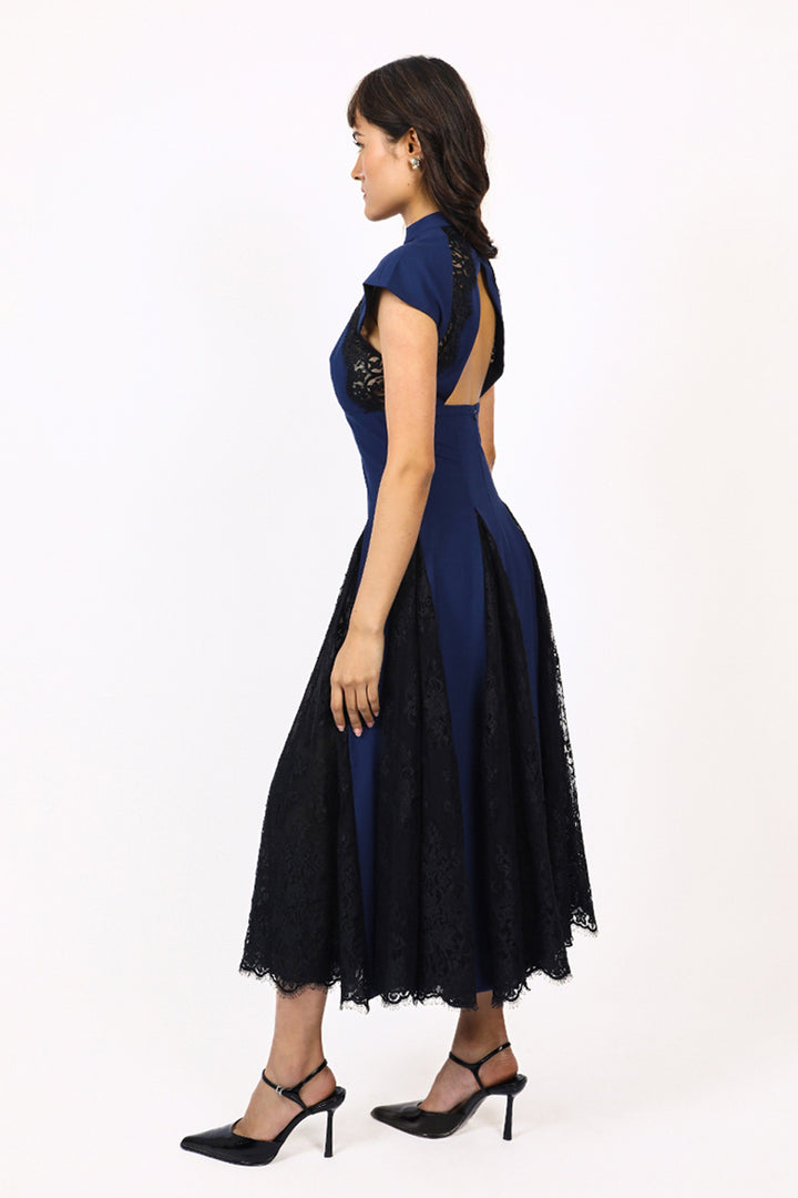 Lace Godet Dress