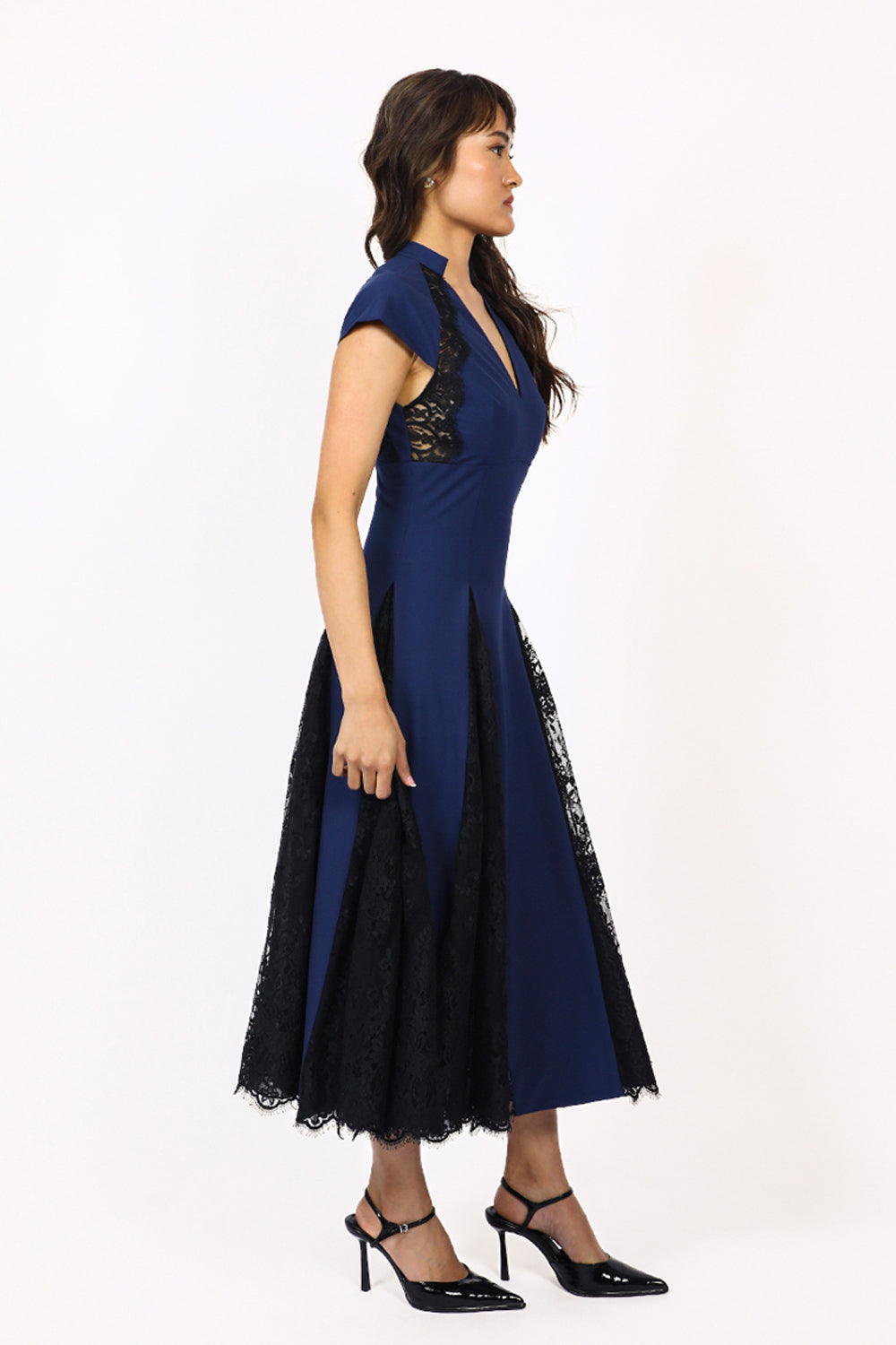 Lace Godet Dress