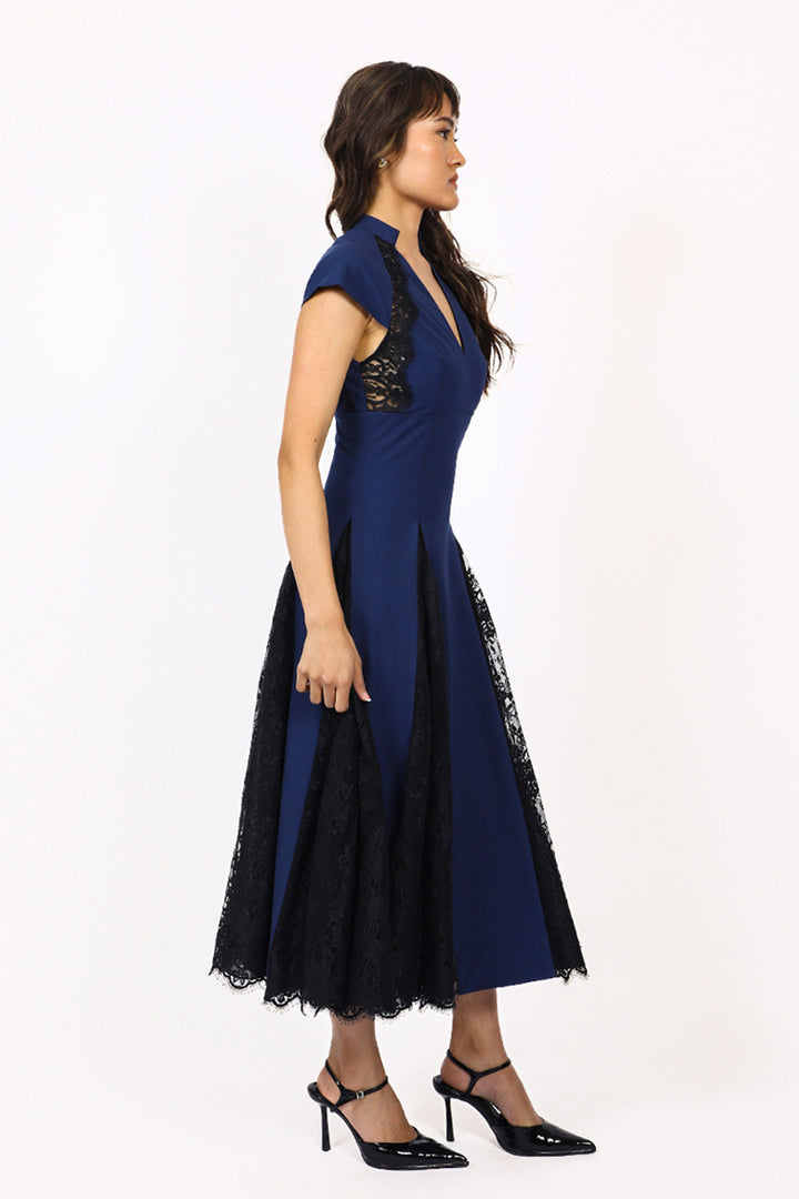 Lace Godet Dress
