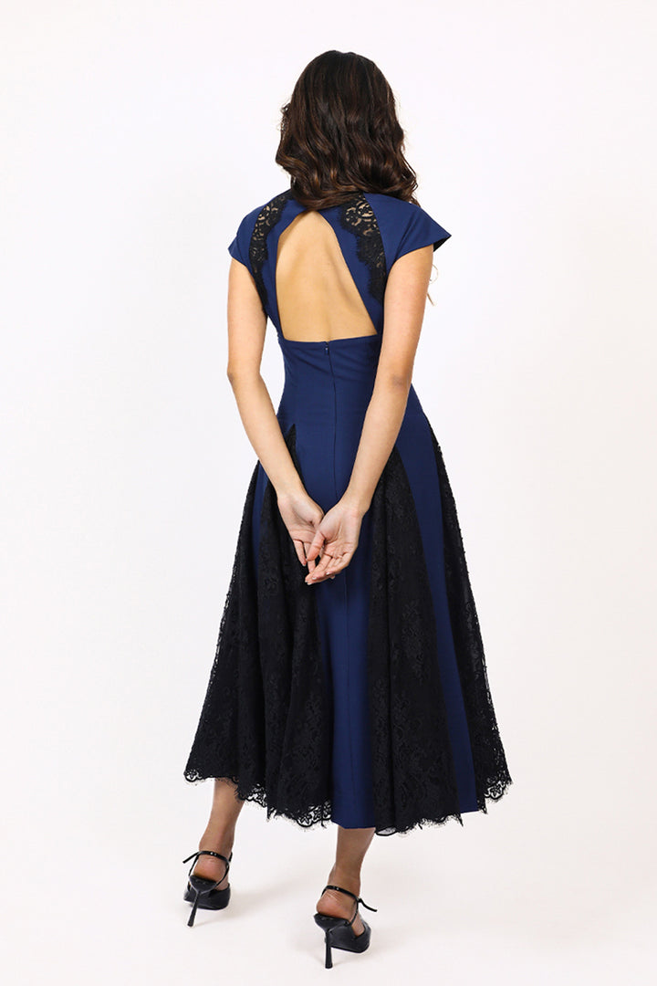 Lace Godet Dress