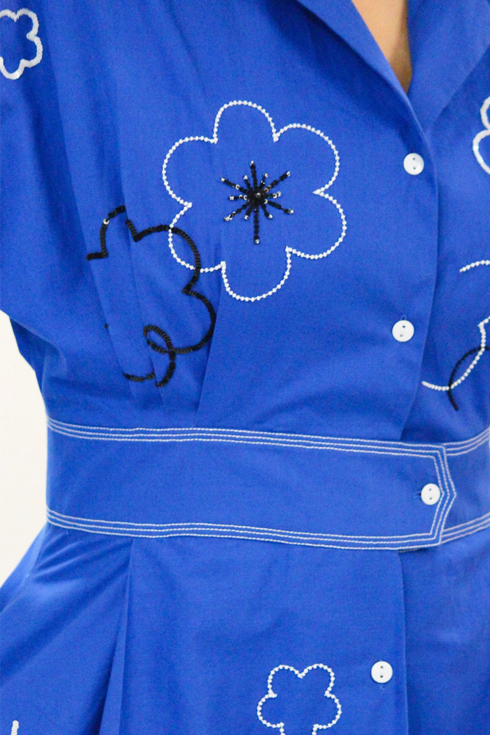 Ditsy Embroidered Sundress