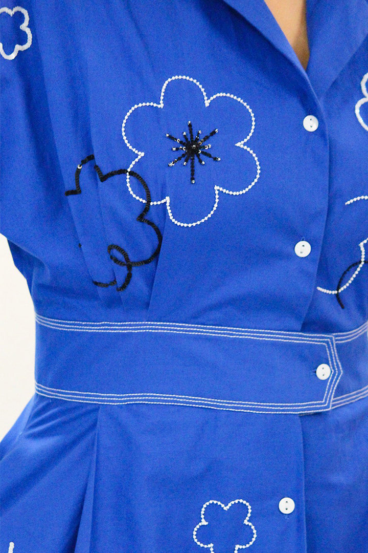 Ditsy Embroidered Sundress
