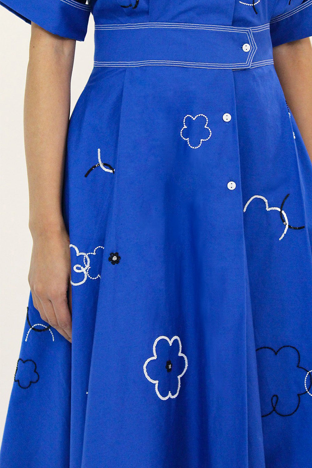 Ditsy Embroidered Sundress